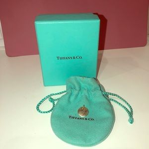 Tiffany & Co “J” Alphabet Disc Charm with “RN”